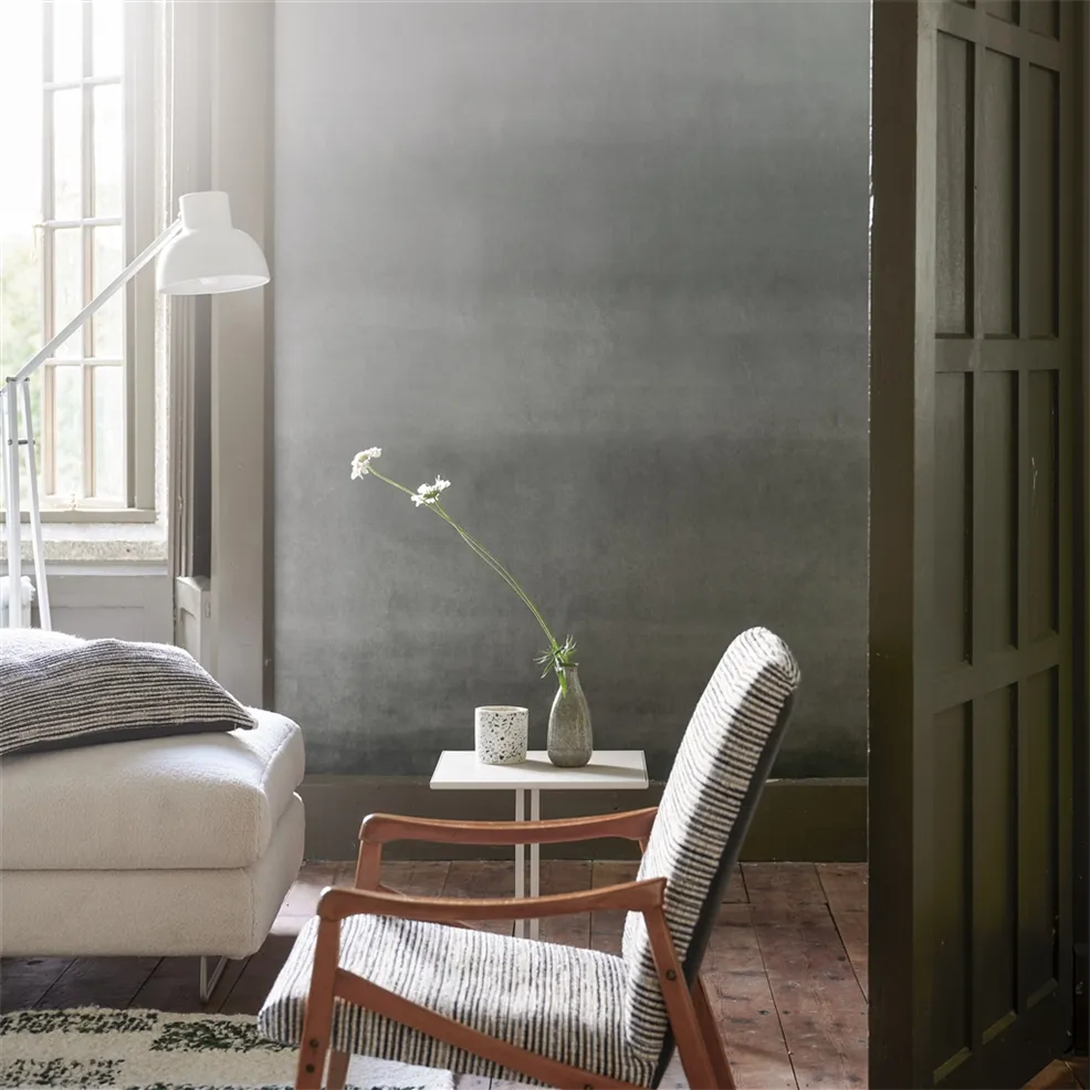 Designers Guild PDG1163/04 Scenes and Murals III Shoshi Graphite - tapeta cieniowana