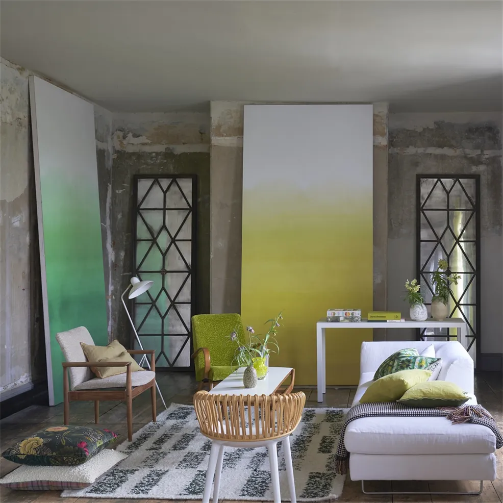 Designers Guild PDG1163/07 Scenes and Murals III Shoshi Lemongrass - tapeta cieniowana