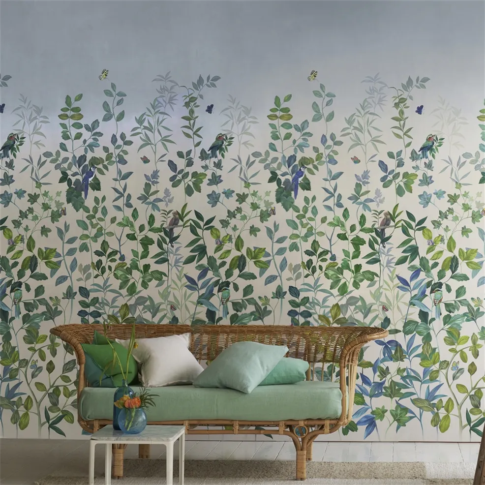 Designers Guild PDG1171/02 Scenes and Murals III Voliere Sky - tapeta roślinna