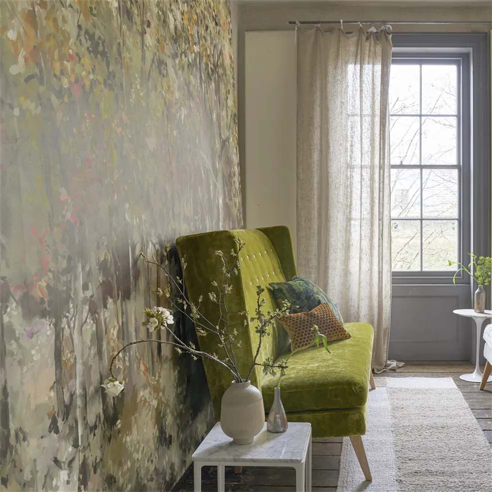 Designers Guild PDG1175/01 Scenes and Murals III Bois De Bouleau Scene 1 Sepia - tapeta leśna