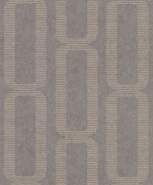 Rasch Textil 301761 Linen House Cube Clay Brown - tapeta geometryczna