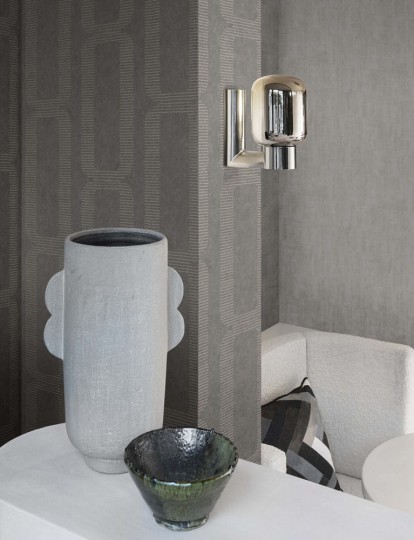 Rasch Textil 301761 Linen House Cube Clay Brown - tapeta geometryczna
