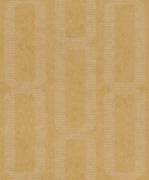 Rasch Textil 301846 Linen House Cube Golden Yellow - tapeta geometryczna
