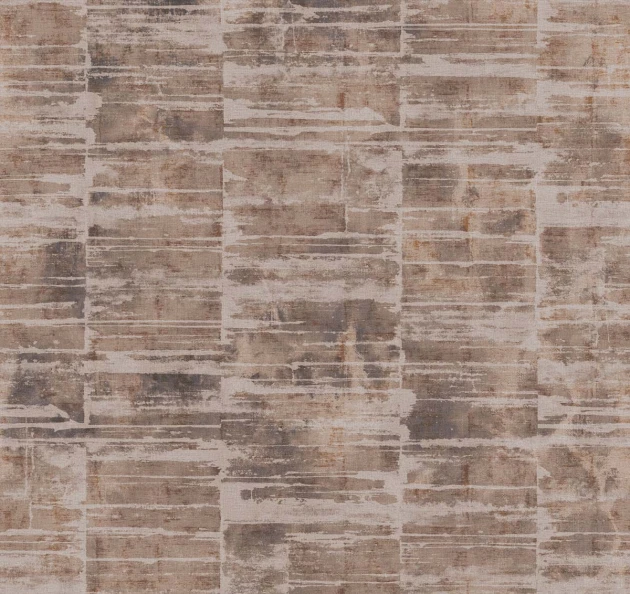 Rasch Textil 302690 Linen House Block Print Brown - mural geometryczny