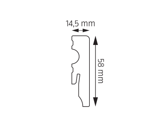 Listwa podłogowa Creativa LMDF-01 laminowana biała półmat