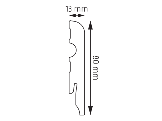 Listwa podłogowa Creativa LMDF-03 laminowana biała półmat