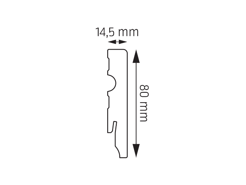 Listwa podłogowa Creativa LMDF-04 laminowana biała półmat