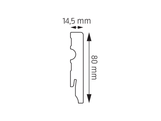 Listwa podłogowa Creativa LMDF-04 laminowana biała półmat