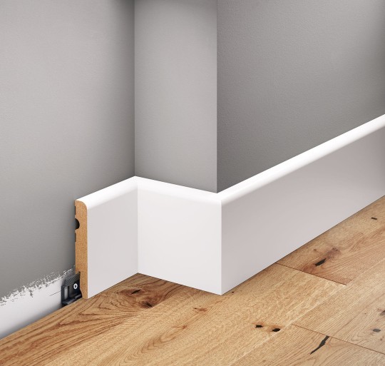 Listwa podłogowa Creativa LMDF-07 laminowana biała półmat