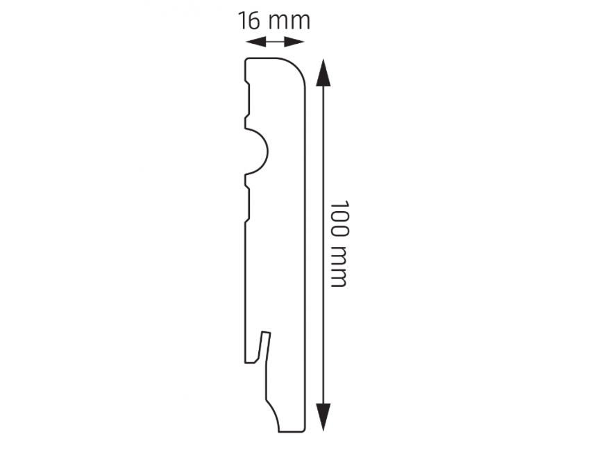 Listwa podłogowa Creativa LMDF-07 laminowana biała półmat