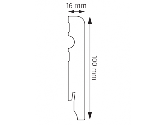 Listwa podłogowa Creativa LMDF-07 laminowana biała półmat