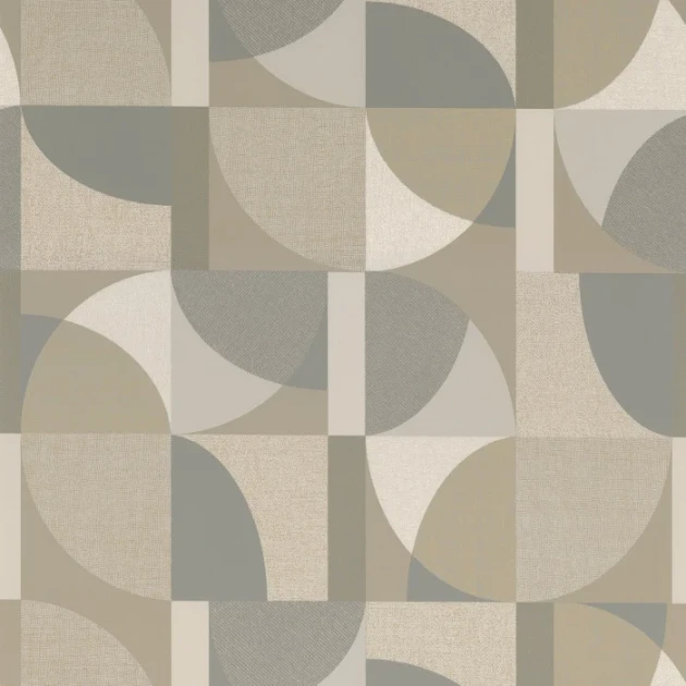Casamance 76260712 Faubourg Des Lumieres Barillet Blanc - tapeta geometryczna inspirowana witrażami