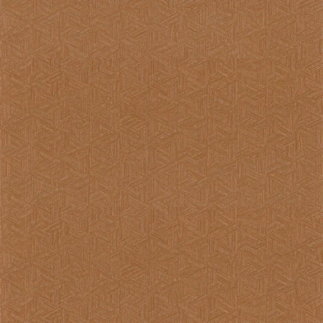 Casamance 76480406 Nature Precieuse Lindu Terre de sienne - naturalna tapeta geometryczna inspirowana liśćmi bananowca