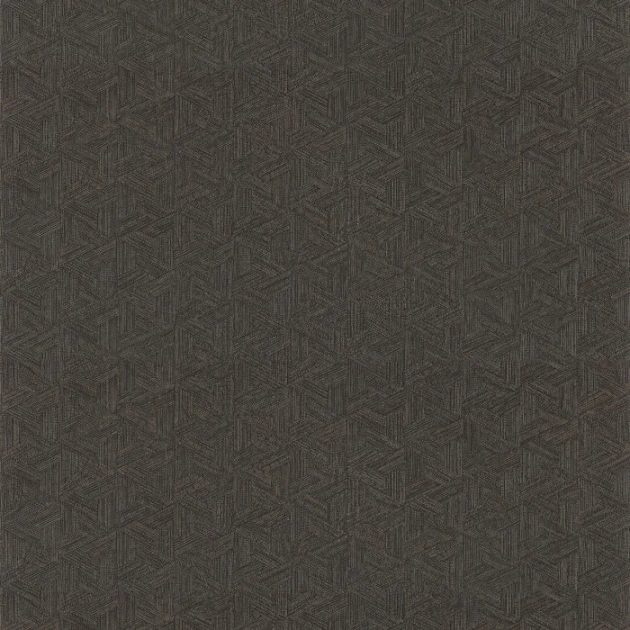 Casamance 76480814 Nature Precieuse Lindu Noir - naturalna tapeta geometryczna inspirowana liśćmi bananowca