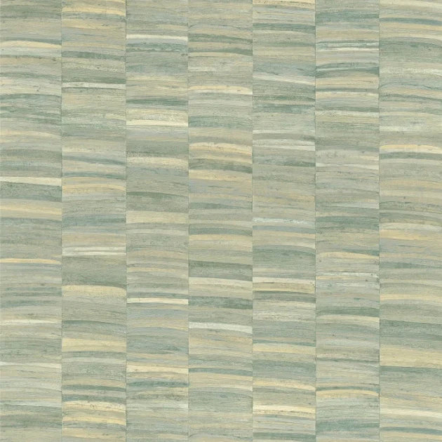 Casamance 76501426 Nature Precieuse Stylosa Vert Amande - naturalna tapeta w pasy