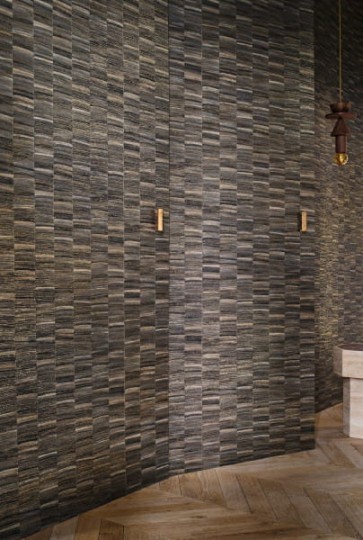 Casamance 76512038 Nature Precieuse Lirio Anthracite - naturalna tapeta w pasy