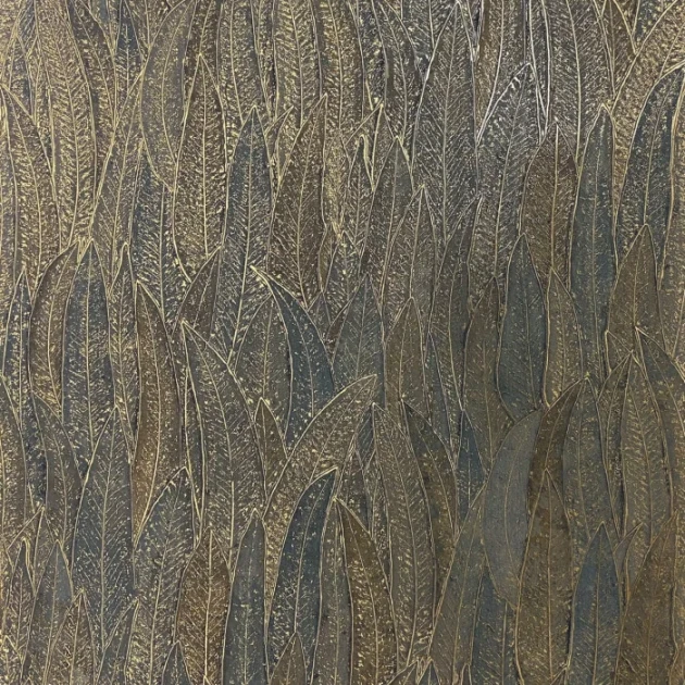 Casamance 76533466 Nature Precieuse Cinerea Anthracite - tapeta w liście eukaliptusa