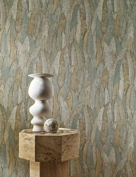 Casamance 75962956 Nature Precieuse Neluwa Paille - tapeta w liście