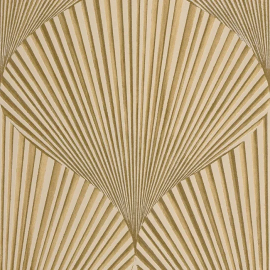 Casadeco 89762207 Babylone Semiramis Mordore - tapeta 3D o wzorze wachlarza liści