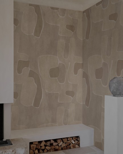 Wall & Deco Contemporary 2024 WDCO2402 Contrast - mural w abstrakcyjne wzory na betonowym tle