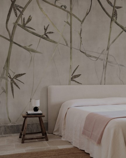 Wall & Deco Contemporary 2024 WDOL2401 Ombra Lieve - mural w łodygi i liście
