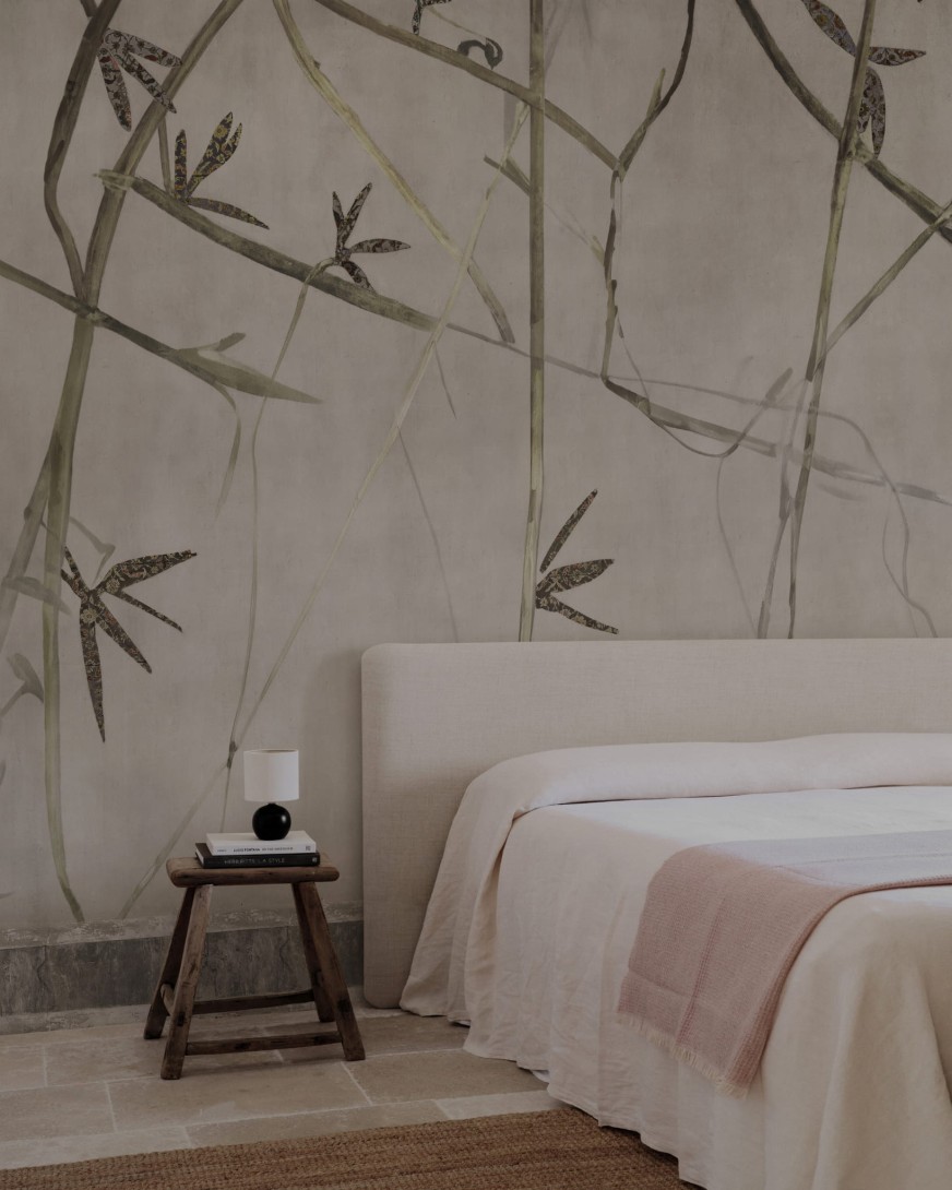 Wall & Deco Contemporary 2024 WDOL2402 Ombra Lieve - mural w łodygi i liście
