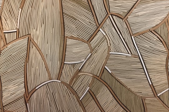 Wall & Deco Contemporary 2024 WDST2401 Stige - mural rzemieślniczy o wzorze liści