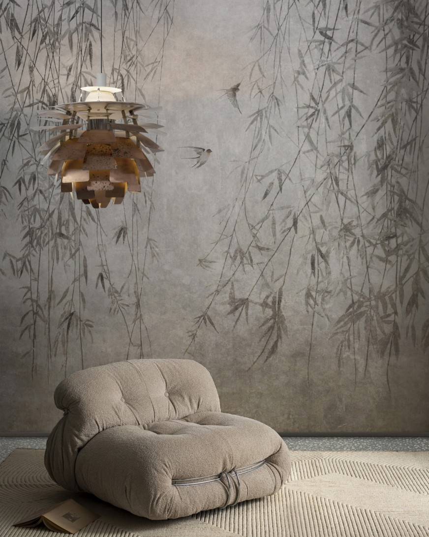 Wall & Deco Contemporary 2024 WDAD2401 Adore - mural zwisające pnącza liści