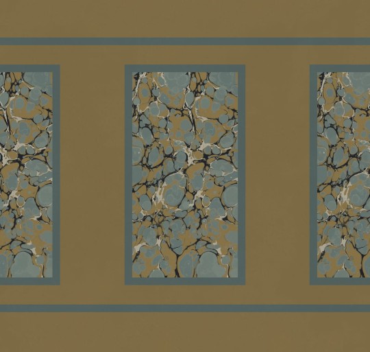 Wall & Deco Contemporary 2024 WDMG2402 Magma - mural imitujący tapetę w sztukateryjnym obramowaniu