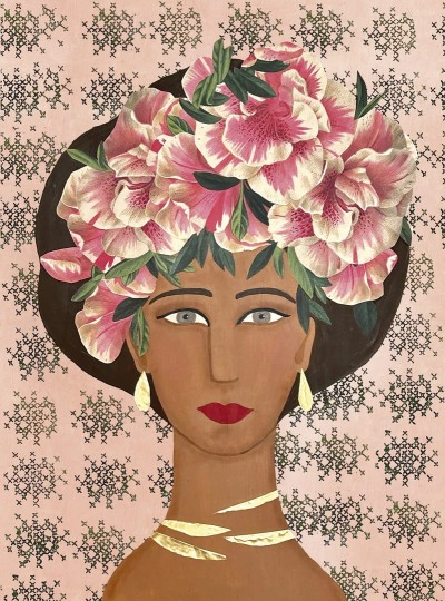 Wall & Deco Contemporary 2024 WDLA2401 Lanhua - mural z kobiecą twarzą