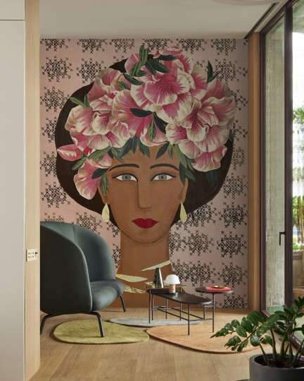 Wall & Deco Contemporary 2024 WDLA2401 Lanhua - mural z kobiecą twarzą