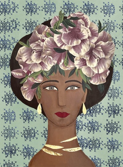 Wall & Deco Contemporary 2024 WDLA2402 Lanhua - mural z kobiecą twarzą