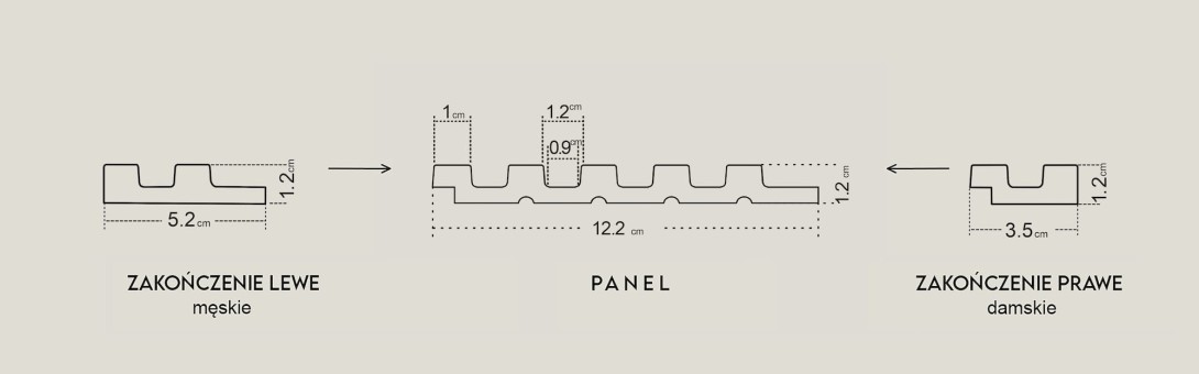 Zakończenie lewe Lamelio Asti Srebrny
