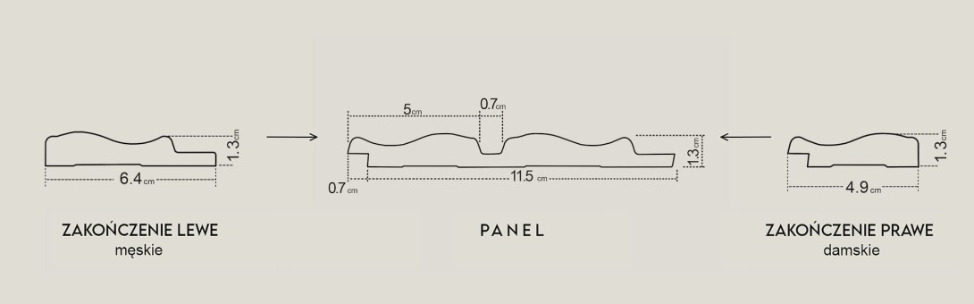 Lamele ścienne Lamelio Infinity Versal