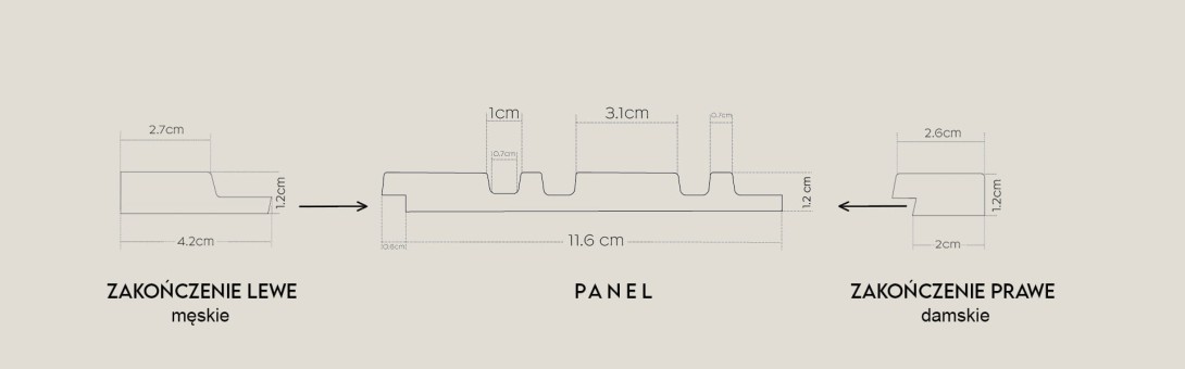 Lamele ścienne Lamelio Milo Dąb Sonoma