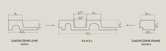 Zakończenie prawe Lamelio Vasco Orzech