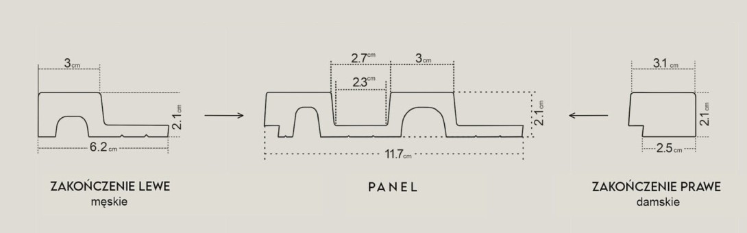Zakończenie prawe Lamelio Vasco Dąb Craft
