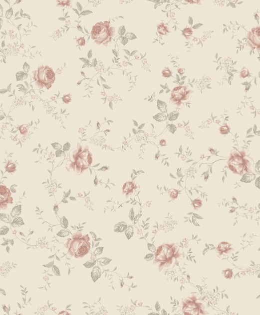 Boras Tapeter 6929 Newbie Rose Garden Beige - tapeta ogród różany