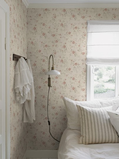 Boras Tapeter 6929 Newbie Rose Garden Beige - tapeta ogród różany