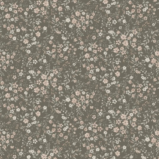 Boras Tapeter 6930 Newbie Florence Brown - tapeta w bukiety kwiatów