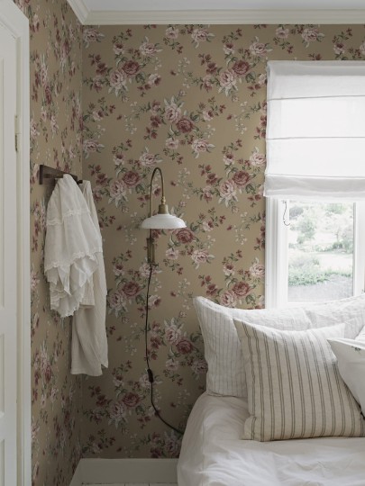 Boras Tapeter 6934 Newbie Nomi Brun - tapeta w róże