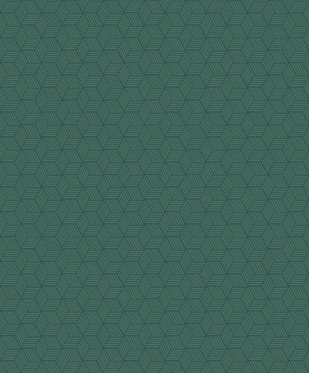 Casadeco 89947642 Alchimie Connexions Vert Conopee - tapeta geometryczne plastry miodu