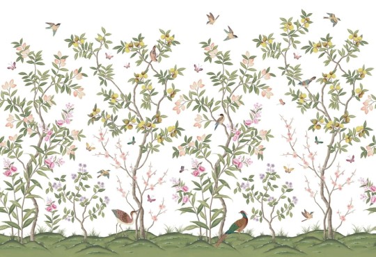Rebel Walls R16744 Diane Hill Chinoiserie Chic - mural w drzewa cytrusowe