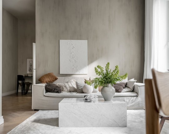 Rebel Walls R16753 Diane Hill Brushstrokes Powder Beige - mural w subtelne pociągnięcia pędzla