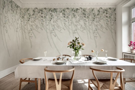 Rebel Walls R16781 Diane Hill Lush Foliage Sage Tint - mural w płaczącą wierzbę