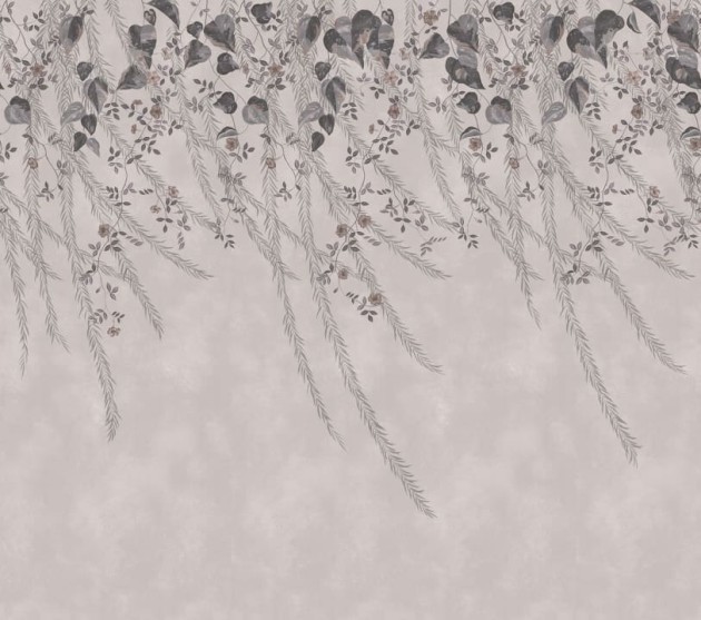 Rebel Walls R16782 Diane Hill Lush Foliage Rose Dust - mural w płaczącą wierzbę