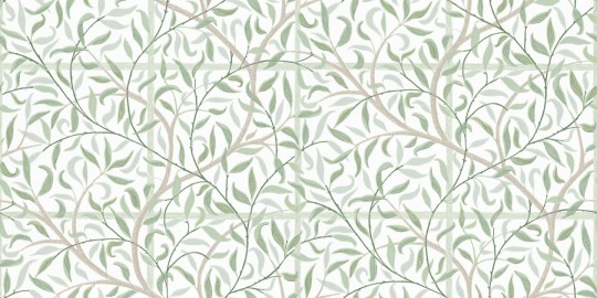 Sandberg S10407 Tidlosa Emmie Spring Green - mural w liście na tle kraty