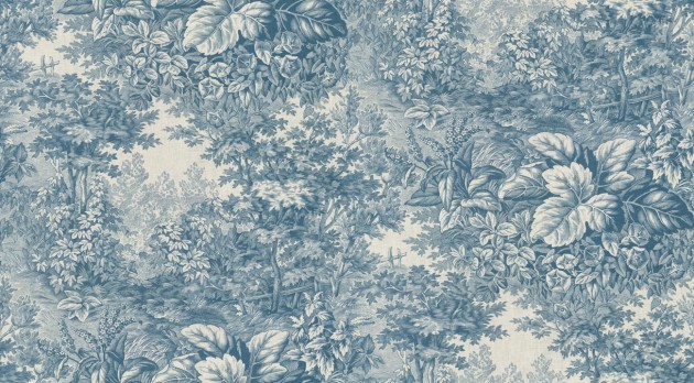 Sandberg S10402 Tidlosa Forest Toile Blue - mural leśna polana w niebieskim kolorze