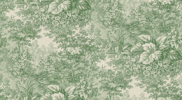 Sandberg S10403 Tidlosa Forest Toile Green - mural leśna polana w zielonym kolorze