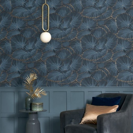 OL / Casadeco 88646484 Twenties Cabaret Bleu Orage - dostępna 1 rolka